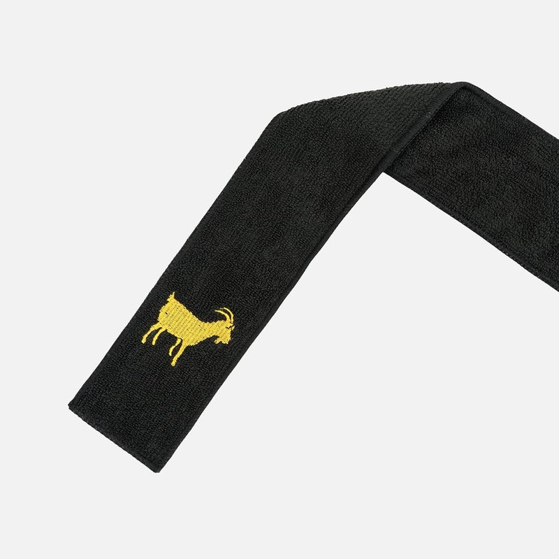 SLEEFS Goat Emoticon Black Thin Football Towel - Image 3